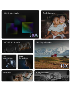 Cámara de Video ORDRO B320 Full HD 1080P 30FPS 18X Zoom 2