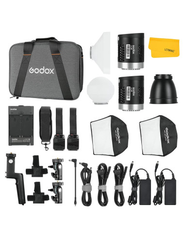 Kit de Luz LED Godox ML30 - 2 Luces 37.6W 5600K CRI 96+