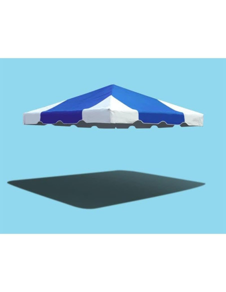 Carpa Superior 10x10 Pies TentandTable Vinilo 16oz Azul/Blanco Carpa Superior 10x10 Pies TentandTable Vinilo 16oz Azul/Blanco