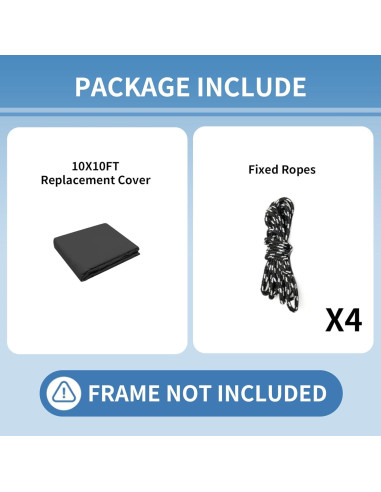 Tapa de Reemplazo Carpa Plegable GOTRUTH 10x10 Pies Impermeable