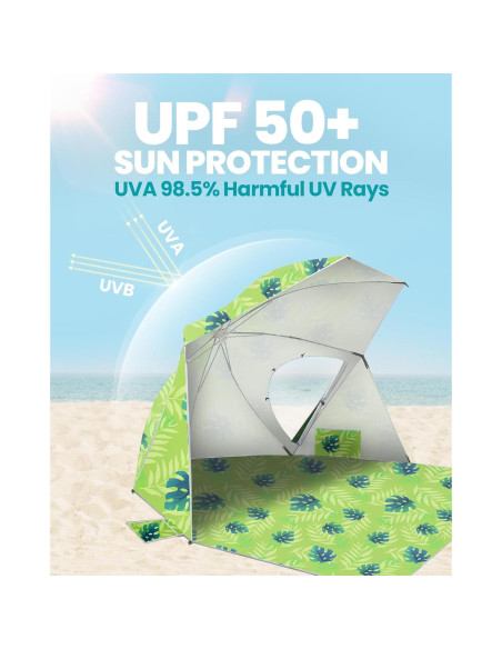 Sombrilla de Playa Pop Up OutdoorMaster 213x279cm UV UPF 50+ Sombrilla de Playa Pop Up OutdoorMaster 213x279cm UV UPF 50+