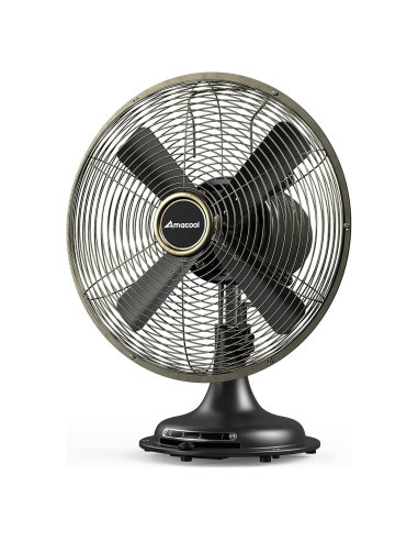 Ventilador de Mesa Vintage AMACOOL 20.32 cm Oscilante 3 Velocidades