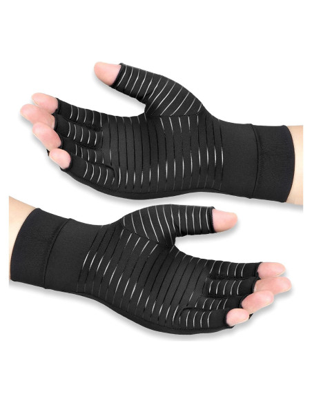 Guantes de compresión de cobre Vlela para artritis - Mediano Guantes de compresión de cobre Vlela para artritis - Mediano