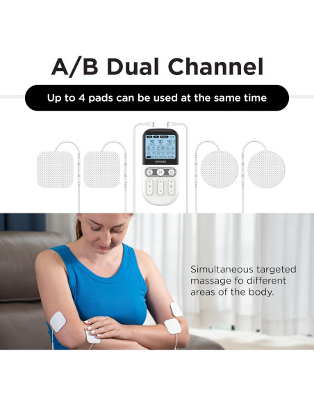 Estimulador Muscular 4 en 1 TENS EMS KONGZEE Blanco Estimulador Muscular 4 en 1 TENS EMS KONGZEE Blanco
