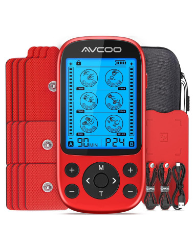Estimulador Muscular TENS AVCOO 3 en 1 con 24 Modos y 40 Niveles