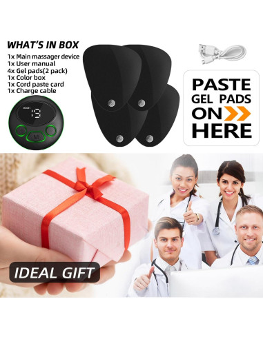 Masajeador Eléctrico Inalámbrico TENS y EMS KeeCham 132g