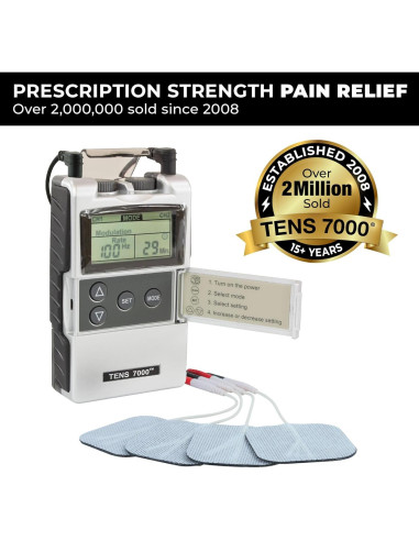 Estimulador Muscular TENS 7000 con 48 Almohadillas Electrodos