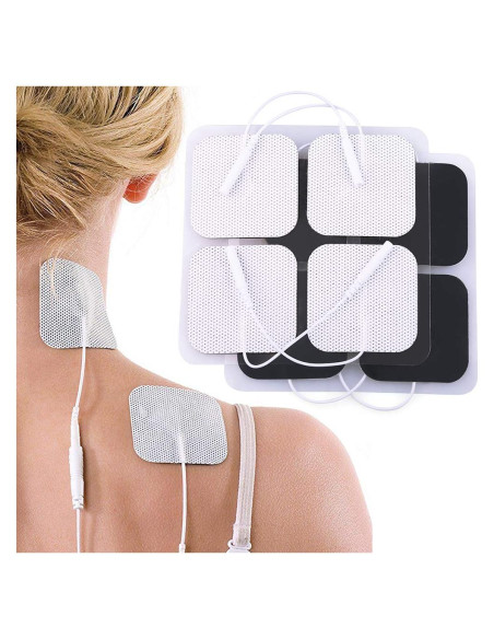 Almohadillas Electrodos TENS LotFancy 80PCS 5x5cm Reutilizables Almohadillas Electrodos TENS LotFancy 80PCS 5x5cm Reutilizables