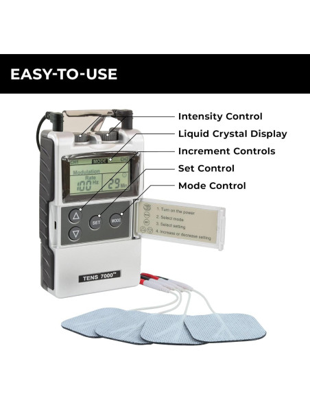 Estimulador Muscular TENS 7000 con 48 Almohadillas Electrodos Estimulador Muscular TENS 7000 con 48 Almohadillas Electrodos