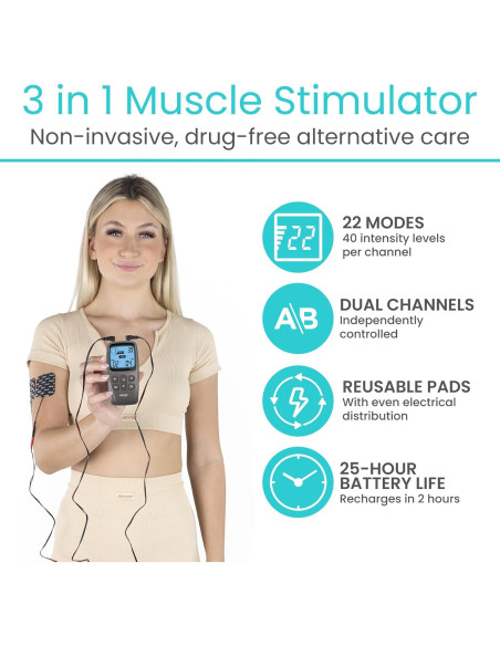 Estimulador Muscular Vive EMS 22 Modos y 40 Niveles Estimulador Muscular Vive EMS 22 Modos y 40 Niveles