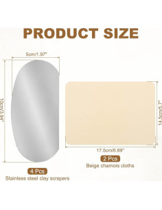 Kit de Herramientas de Cerámica YOKIVE 4 Piezas Acero Inoxidable 2