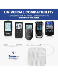 LotFancy Almohadillas Electrodos TENS 40PCS 5x5cm Reutilizables 2