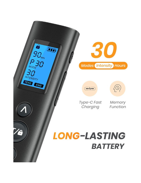 Estimulador Muscular TENS EMS AVCOO Portátil 30 Modos 12 Almohadillas Estimulador Muscular TENS EMS AVCOO Portátil 30 Modos 12 Almohadillas