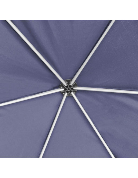 Gazebo Hexagonal QJBSAVVA 3.6m x 3.1m Azul Oscuro con Paredes de Malla Gazebo Hexagonal QJBSAVVA 3.6m x 3.1m Azul Oscuro con Paredes de Malla