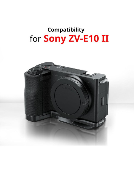 Placa en L SmallRig 4778 para Sony ZV-E10 II con mango de silicona Placa en L SmallRig 4778 para Sony ZV-E10 II con mango de silicona