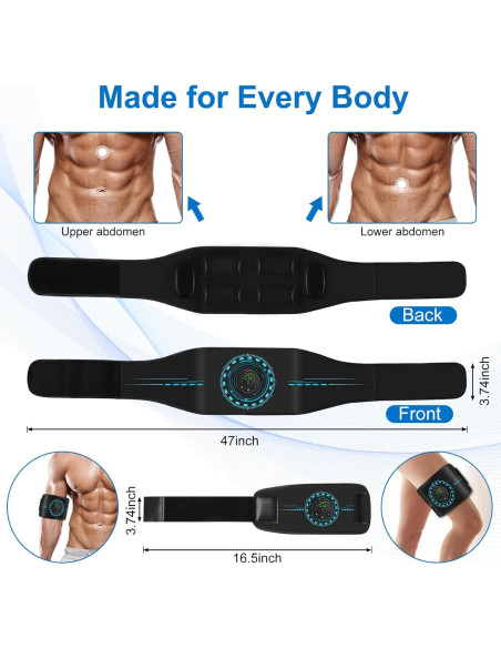 Estimulador Muscular KETAN para Abdomen y Extremidades - Paquete de 3 Estimulador Muscular KETAN para Abdomen y Extremidades - Paquete de 3