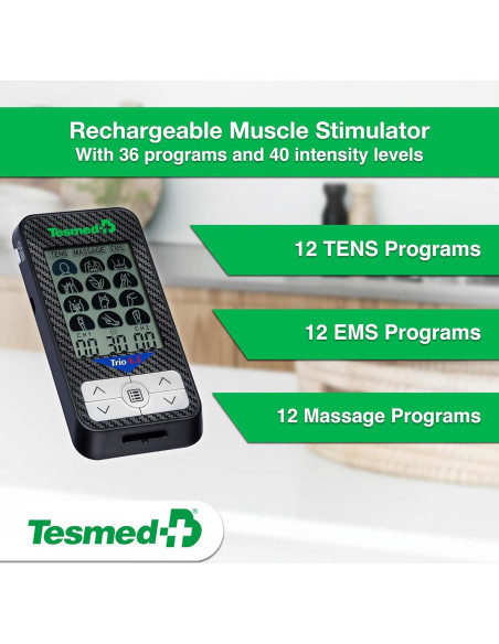 Electroestimulador TENS EMS Tesmed Trio 6.5 - 36 Programas Electroestimulador TENS EMS Tesmed Trio 6.5 - 36 Programas