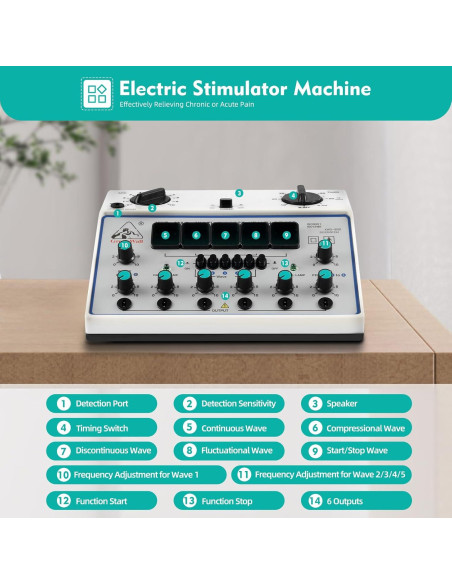 Máquina Estimuladora Eléctrica KWD808-I Acupuntura 6 Salidas Máquina Estimuladora Eléctrica KWD808-I Acupuntura 6 Salidas
