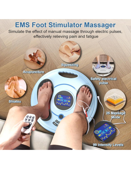 Máquina de Estimulación de Pies Osto EMS TENS - Alivio Dolor y Circulación Máquina de Estimulación de Pies Osto EMS TENS - Alivio Dolor y Circulación