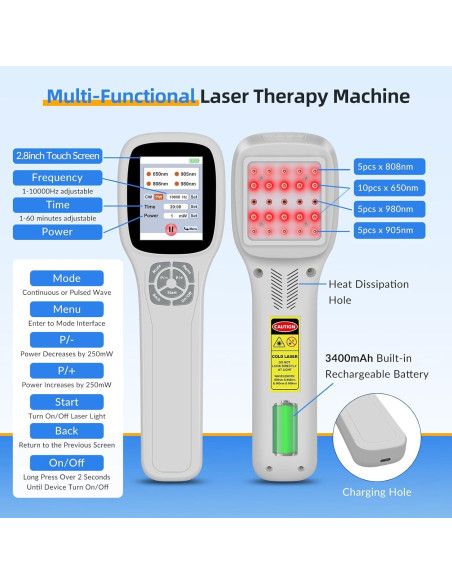 Dispositivo de Terapia Lásers Frío Dawfek PMW-2500 para Mascotas Dispositivo de Terapia Lásers Frío Dawfek PMW-2500 para Mascotas