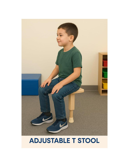Taburete T Ajustable Universidad Sensorial - Equilibrio y Postura Taburete T Ajustable Universidad Sensorial - Equilibrio y Postura