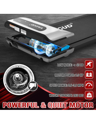 Caminadora Bajo Escritorio Yagud 2.5HP 120kg Pantalla LED
