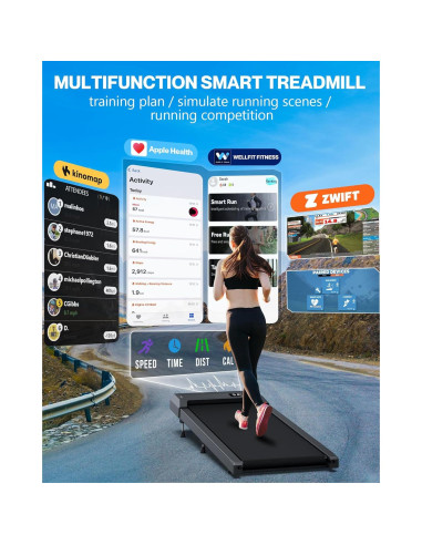 Cinta de Correr Plegable WELLFIT W01-3-SV 10% Inclinación 120kg