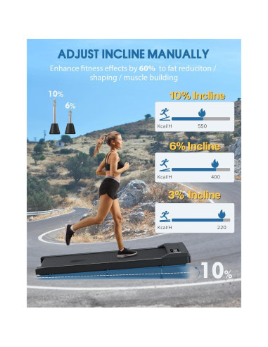 Cinta de Correr Plegable WELLFIT W01-3-SV 10% Inclinación 120kg