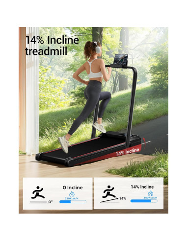 Caminadora CURSOR FITNESS 2.5HP Plegable 14% Inclinación