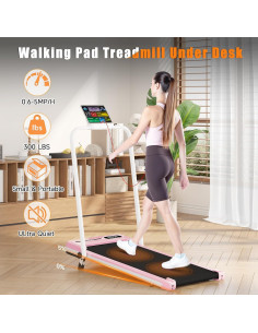 Caminadora Plegable HOMEFITNESSCODE T1FS Rosa Inclinada 5% 2