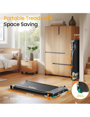 Cinta de Correr FINEHORSE 520A-A 2 en 1 con Masaje y Control Remoto