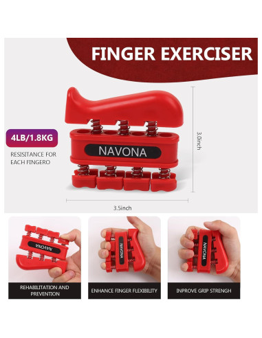 Kit de Entrenamiento de Fuerza de Agarre Navona 11 Piezas
