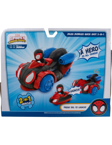Vehículo 2-en-1 Quick Shot Marvel Spidey Miles Morales Vehículo 2-en-1 Quick Shot Marvel Spidey Miles Morales
