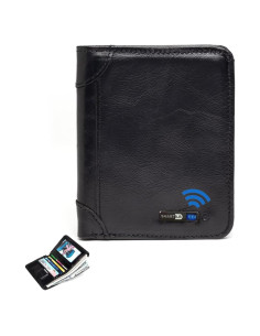 Cartera Anti-Pérdida Bluetooth GPS Hombre - Modelo Negro-1