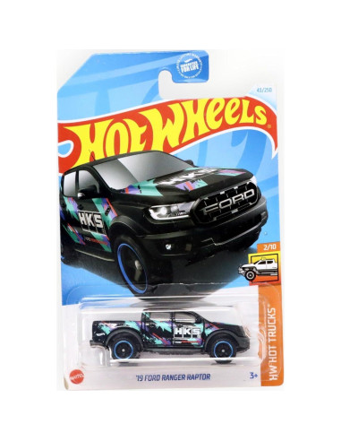 Auto a Escala Hot Wheels Ford Ranger Raptor 1:64 Negro