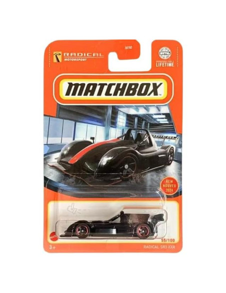 Coche de Fundición Matchbox Radical SR3 XXR Negro 1:64 Coche de Fundición Matchbox Radical SR3 XXR Negro 1:64