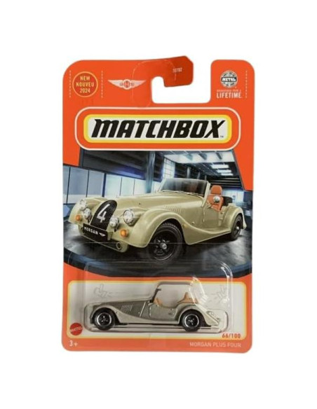 Matchbox Morgan Plus Four Oro 66/100, Coche Fundición 1:64 Matchbox Morgan Plus Four Oro 66/100, Coche Fundición 1:64