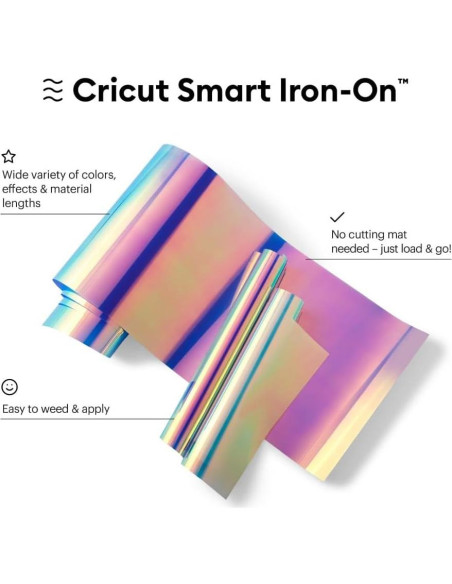 Vinilo de Transferencia de Calor Cricut Smart Holográfico 33x274 cm Vinilo de Transferencia de Calor Cricut Smart Holográfico 33x274 cm