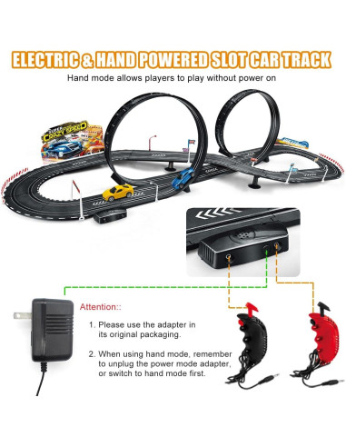 Conjunto de Pista de Carreras Eléctrica Hitish 1:20 con 2 Coches