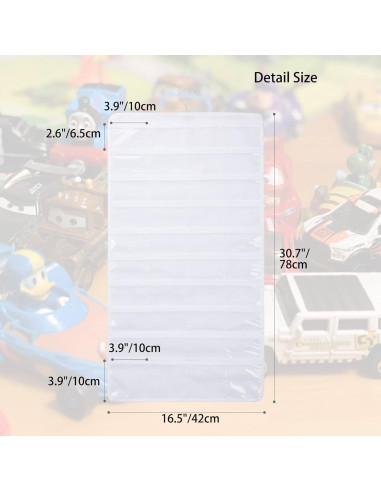 Estuche de Almacenamiento Doble Cara HUHYNN para 80 Autos Hot Wheels