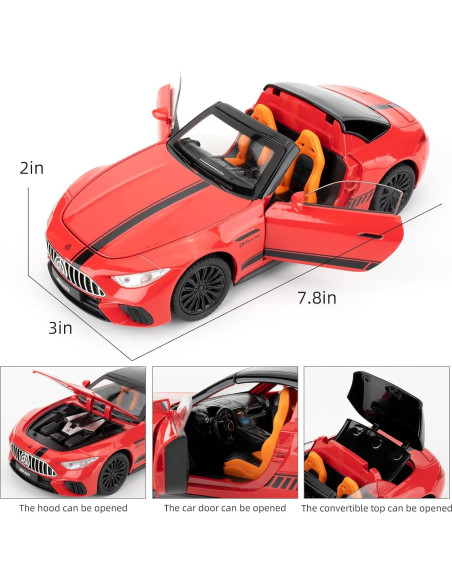 Coche de Juguete Convertible LOVEPOSELY Benz SL63 AMG 1:24 Rojo Coche de Juguete Convertible LOVEPOSELY Benz SL63 AMG 1:24 Rojo