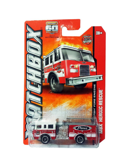 Camión de Bomberos Pierce Dash Matchbox 2014 Escala 1:64 Camión de Bomberos Pierce Dash Matchbox 2014 Escala 1:64