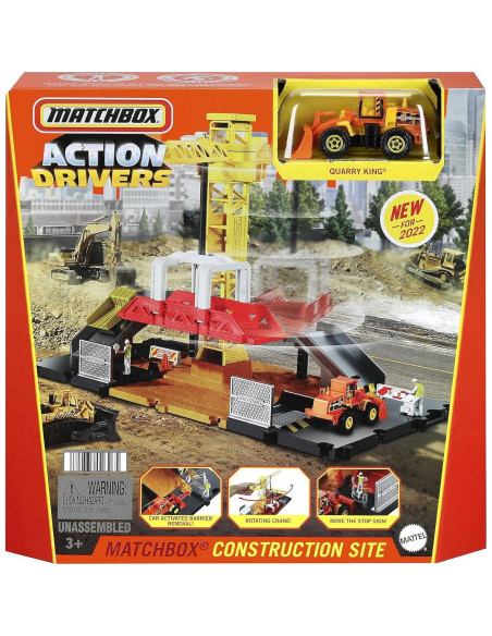 Juego de Construcción Matchbox Action Drivers Grúa Móvil con Bulldozer Juego de Construcción Matchbox Action Drivers Grúa Móvil con Bulldozer