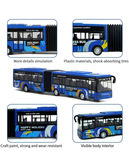 Juguete Autobús Urbano Crelloci 28 cm con Sonidos y Luces Juguete Autobús Urbano Crelloci 28 cm con Sonidos y Luces