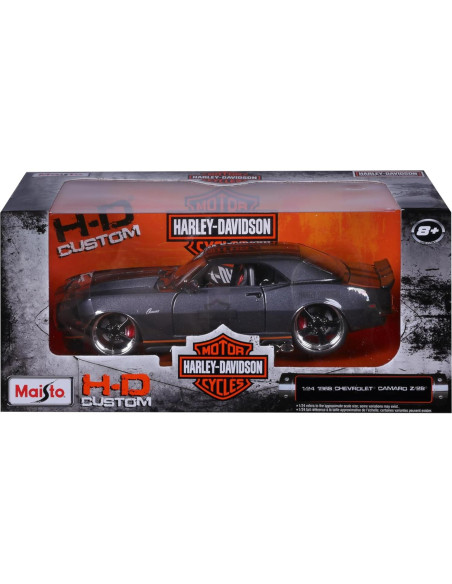 Maisto Chevrolet Camaro Z28 1968 Diecast 1:24 Gris Metálico Maisto Chevrolet Camaro Z28 1968 Diecast 1:24 Gris Metálico