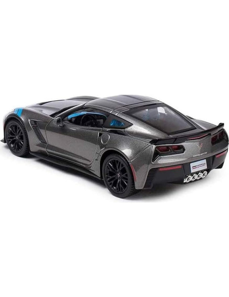 Maisto 1:24 Chevrolet Corvette Grand Sport Gris - Modelo a Escala Maisto 1:24 Chevrolet Corvette Grand Sport Gris - Modelo a Escala