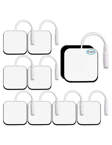 PADS de Reemplazo TENS 2x2 cm anrlafie - 8 PCS Reutilizables PADS de Reemplazo TENS 2x2 cm anrlafie - 8 PCS Reutilizables
