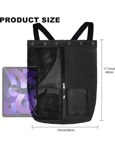 Mochila de Playa Lifwimner Lf028 con Bolsillo Húmedo 48x32cm