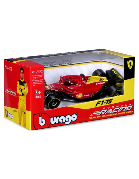 Coche Diecast F1-75 Charles Leclerc 1/43 Bburago 36832CLMZ Coche Diecast F1-75 Charles Leclerc 1/43 Bburago 36832CLMZ
