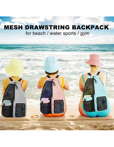 Mochila de Playa Lifwimner Lf028 con Bolsillo Húmedo 48x32cm